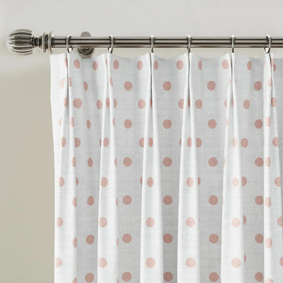 Stefana Silber Print Linen Blend Curtain Drapery Pleated -TWOPAGES