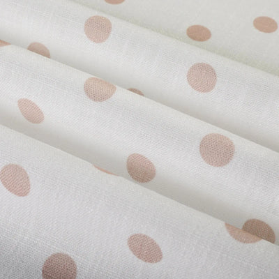 Stefana Silber Print Linen Blend Curtain Drapery Pleated -TWOPAGES