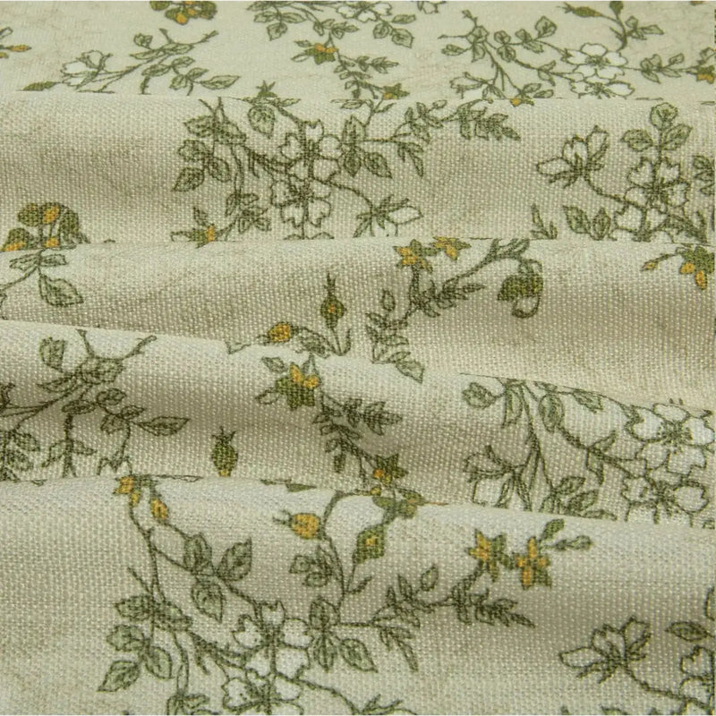 Sara Le Print Linen Pleated Cafe Curtains -TWOPAGES