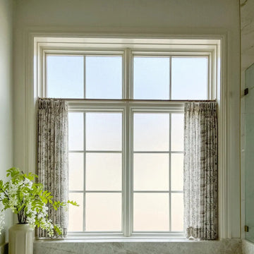 Sara Le Print Linen Pleated Cafe Curtains -TWOPAGES