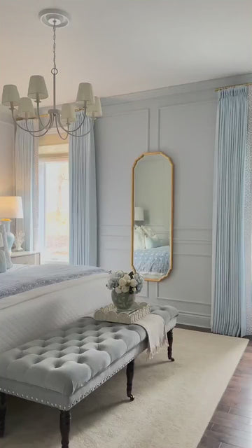 Jawara Luxury Linen Cotton Curtains with Border Trim (Sold per Pair)