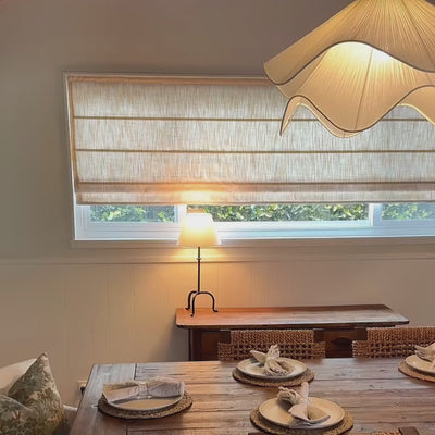 Motorized Roman Shade Cordless