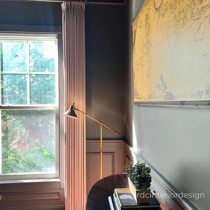 Liz Burlywood Birch Triple Pleated Linen Drape