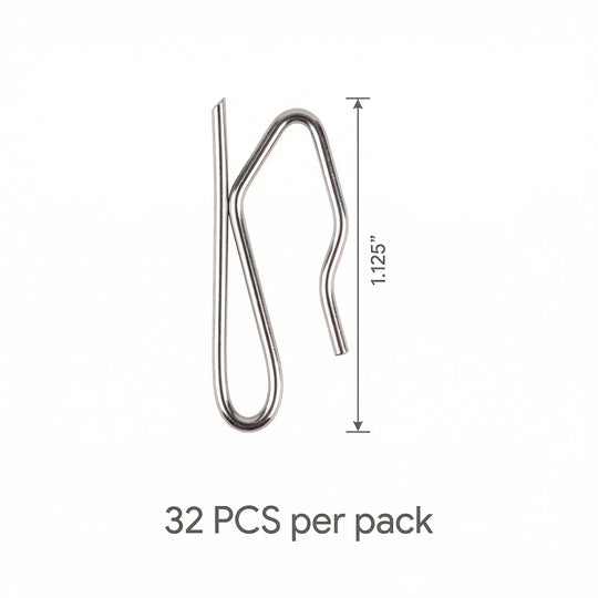 S-Shaped Metal Pin Hooks (Pack of 32) -TWOPAGES