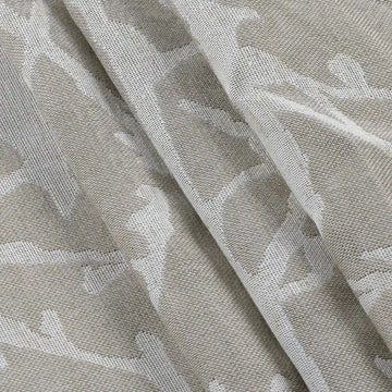 Freya Linen Semi Sheer Jacquard Curtains Pleated -TWOPAGES
