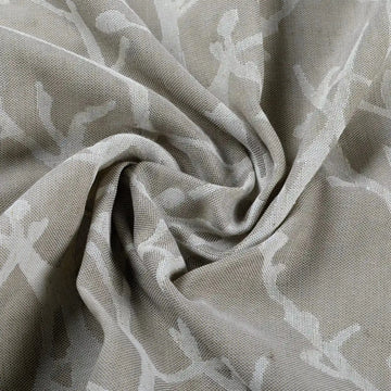 Freya Linen Semi Sheer Jacquard Curtains Pleated -TWOPAGES