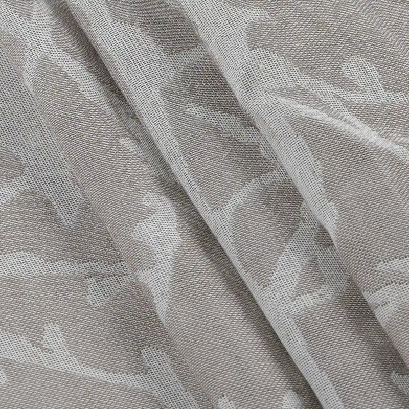 Freya Linen Semi Sheer Jacquard Curtains Pleated -TWOPAGES