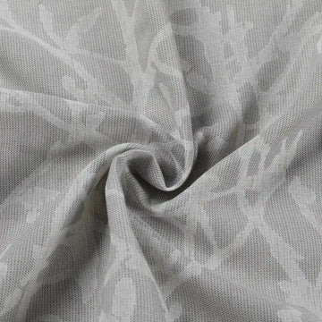 Freya Linen Semi Sheer Jacquard Curtains Pleated -TWOPAGES