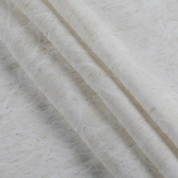Freya Linen Semi Sheer Jacquard Curtains Pleated -TWOPAGES