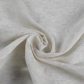 Freya Linen Semi Sheer Jacquard Curtains Pleated -TWOPAGES