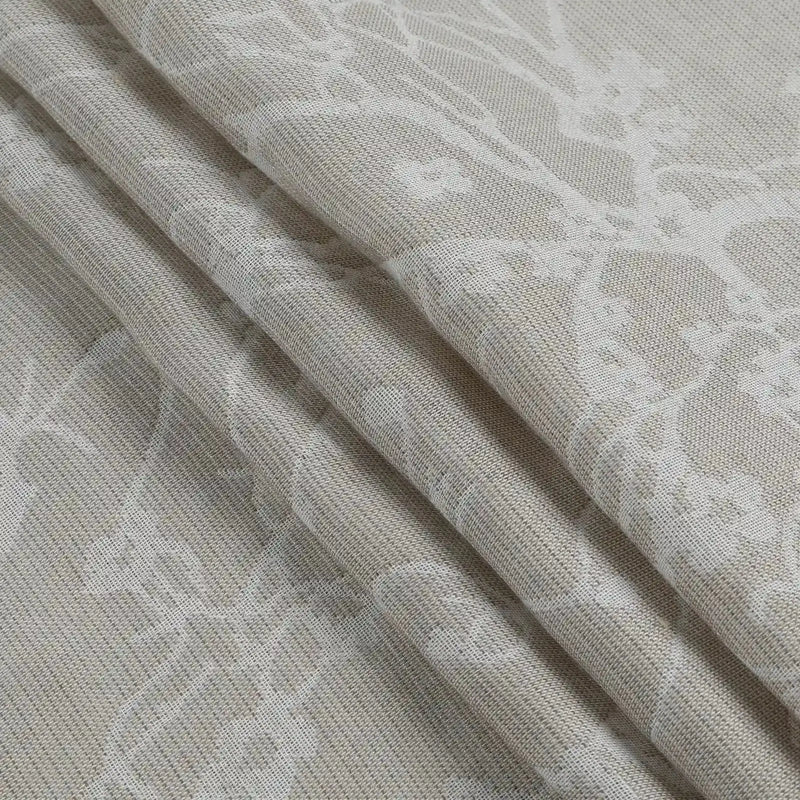 Freya Linen Semi Sheer Jacquard Curtains Pleated -TWOPAGES