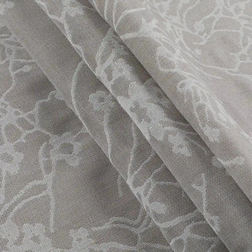 Freya Linen Semi Sheer Jacquard Curtains Pleated -TWOPAGES