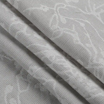 Freya Linen Semi Sheer Jacquard Curtains Pleated -TWOPAGES