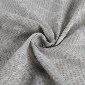 Freya Linen Semi Sheer Jacquard Curtains Pleated -TWOPAGES