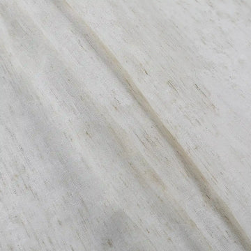 Freya Linen Semi Sheer Jacquard Curtains Pleated -TWOPAGES
