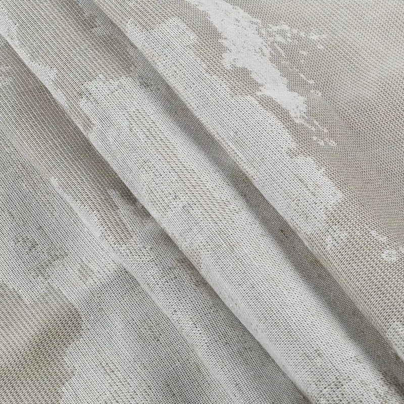 Freya Linen Semi Sheer Jacquard Curtains Pleated -TWOPAGES