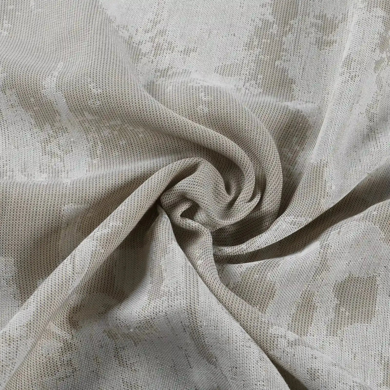 Freya Linen Semi Sheer Jacquard Curtains Pleated -TWOPAGES