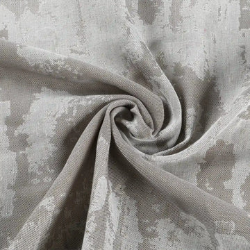 Freya Linen Semi Sheer Jacquard Curtains Pleated -TWOPAGES