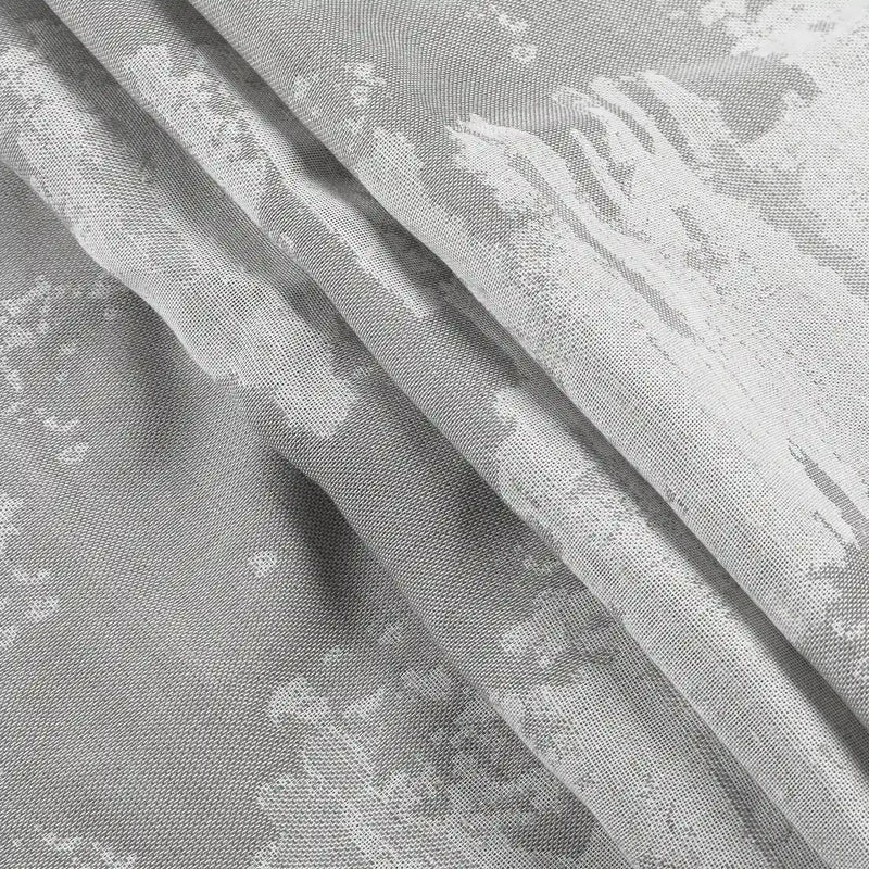 Freya Linen Semi Sheer Jacquard Curtains Pleated -TWOPAGES