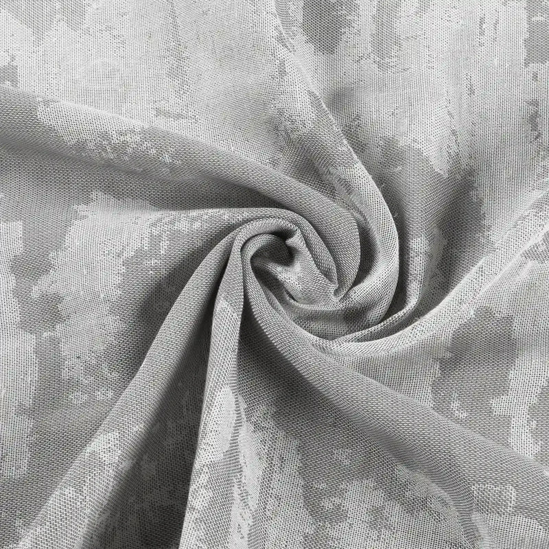Freya Linen Semi Sheer Jacquard Curtains Pleated -TWOPAGES