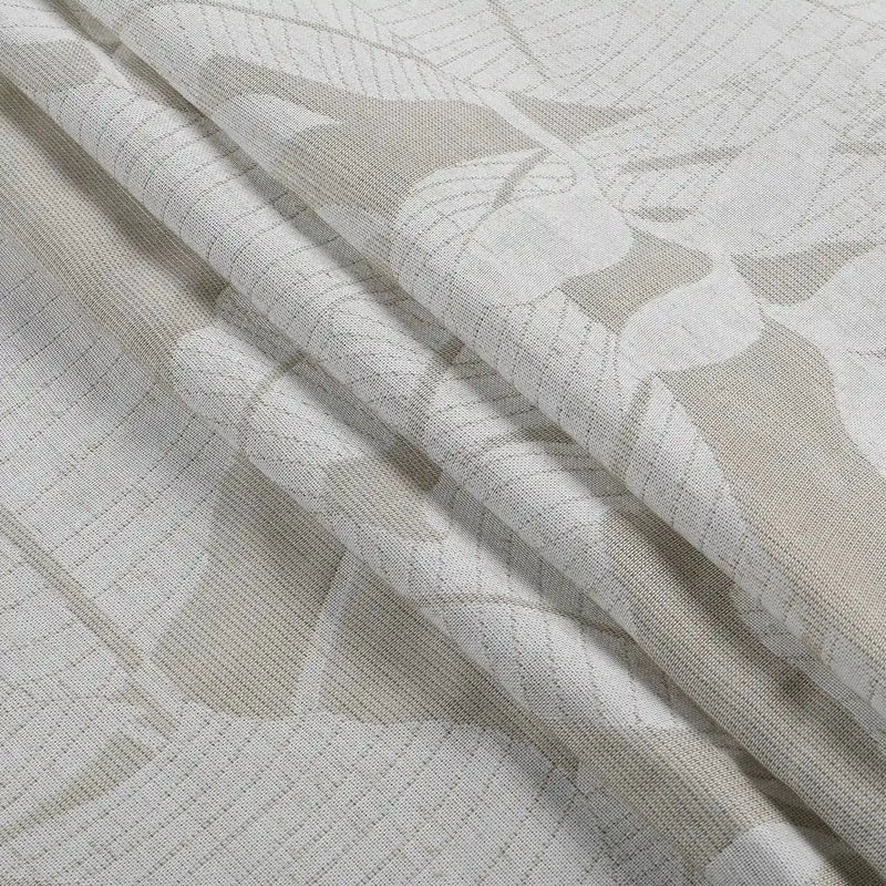 Freya Linen Semi Sheer Jacquard Curtains Pleated -TWOPAGES