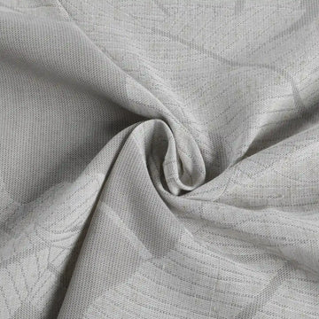 Freya Linen Semi Sheer Jacquard Curtains Pleated -TWOPAGES
