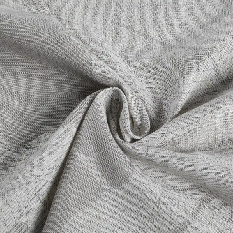 Freya Linen Semi Sheer Jacquard Curtains Pleated -TWOPAGES