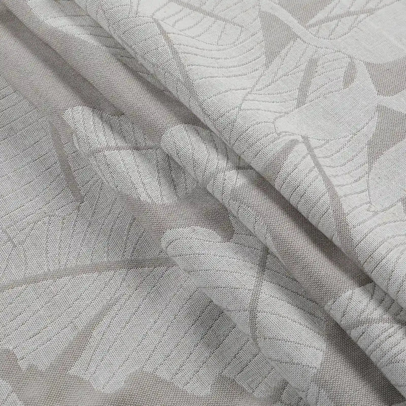 Freya Linen Semi Sheer Jacquard Curtains Pleated -TWOPAGES