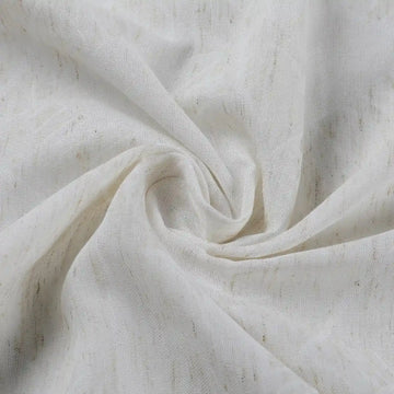 Freya Linen Semi Sheer Jacquard Curtains Pleated -TWOPAGES