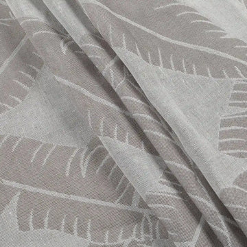 Freya Linen Semi Sheer Jacquard Curtains Pleated -TWOPAGES
