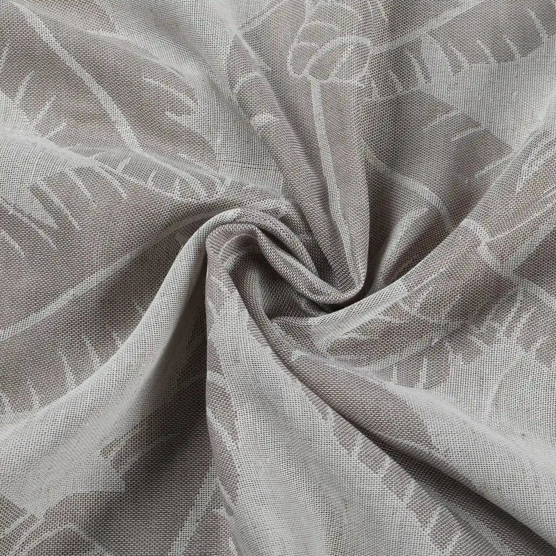 Freya Linen Semi Sheer Jacquard Curtains Pleated -TWOPAGES
