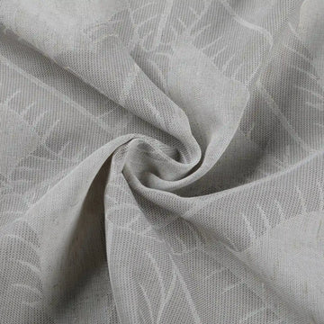 Freya Linen Semi Sheer Jacquard Curtains Pleated -TWOPAGES
