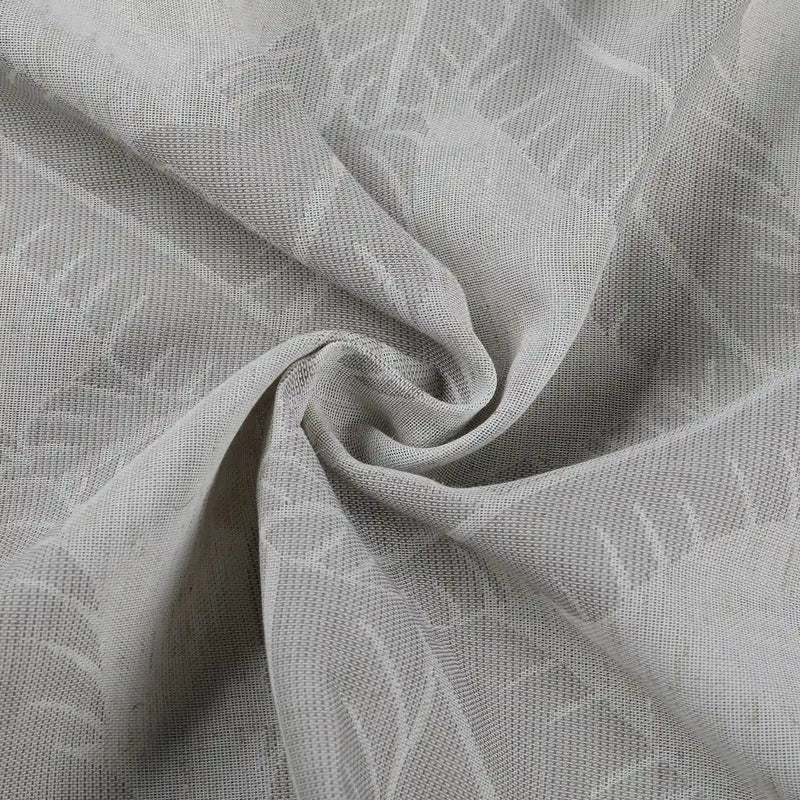 Freya Linen Semi Sheer Jacquard Curtains Pleated -TWOPAGES