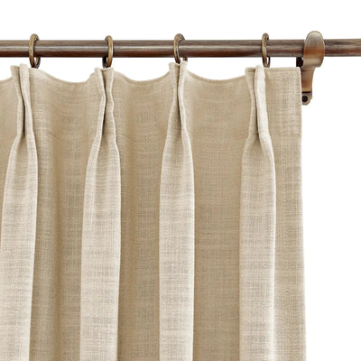 Liz Linen Ready Made Privacy Curtains Pinch Pleat Unlined -TWOPAGES