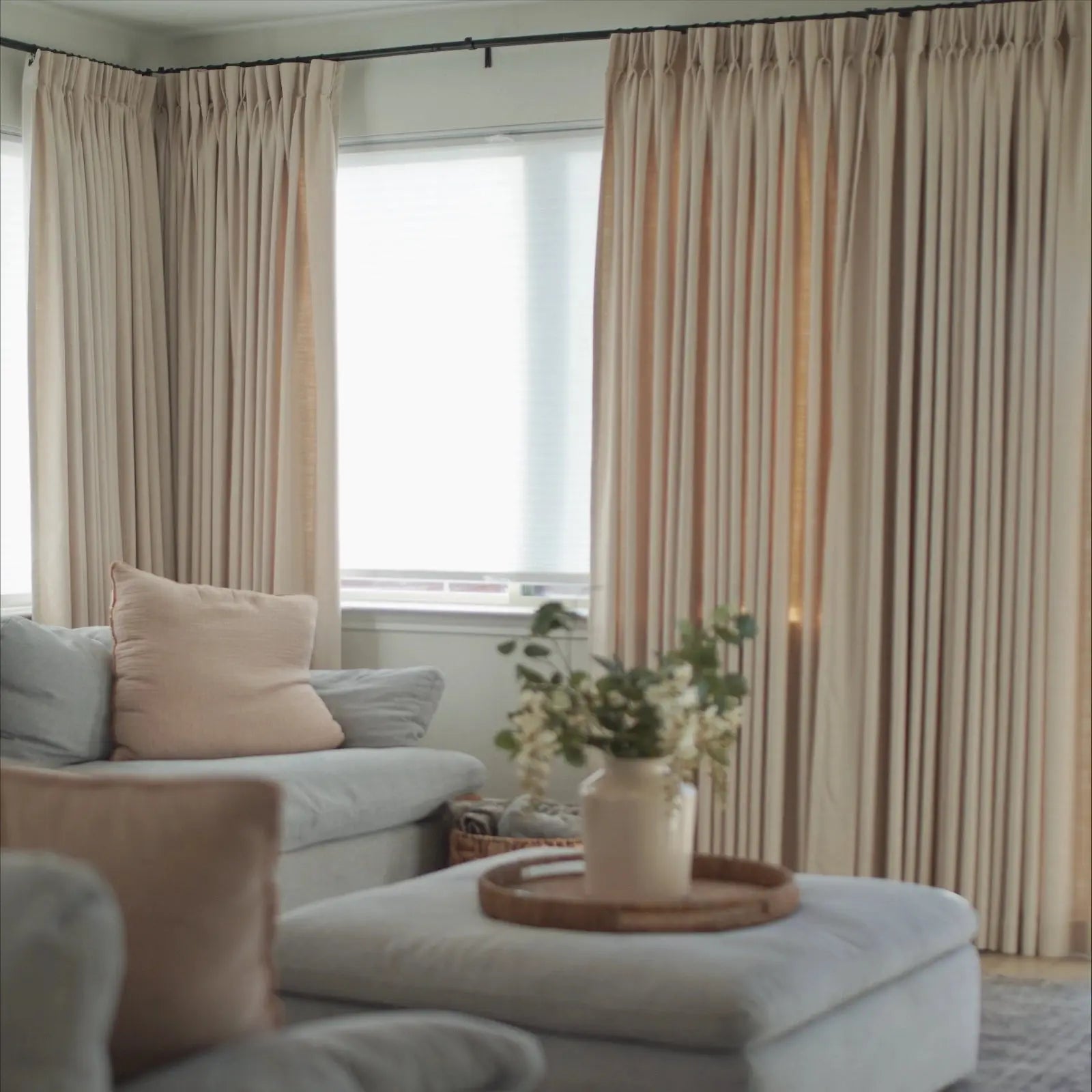 Isabella Heavyweight Cotton Drapery Pleated- -TWOPAGES