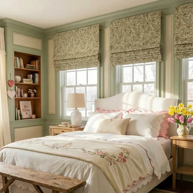 Sabrina Ramkhelawan Canyon Grove Cotton Roman Shade Cordless- -TWOPAGES