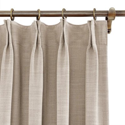 Liz Linen Ready Made Privacy Curtains Pinch Pleat Unlined -TWOPAGES