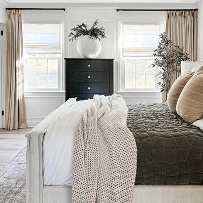 Liz Linen Ready Made Privacy Curtains Pinch Pleat Unlined -TWOPAGES