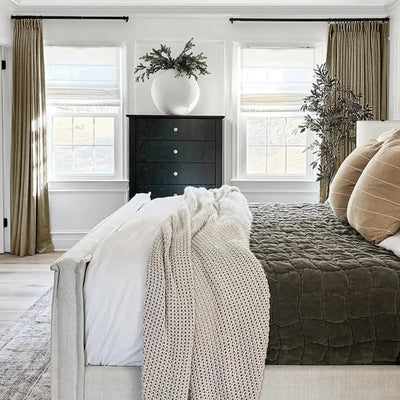 Liz Linen Ready Made Privacy Curtains Pinch Pleat Unlined -TWOPAGES