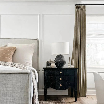 Liz Linen Ready Made Privacy Curtains Pinch Pleat Unlined -TWOPAGES