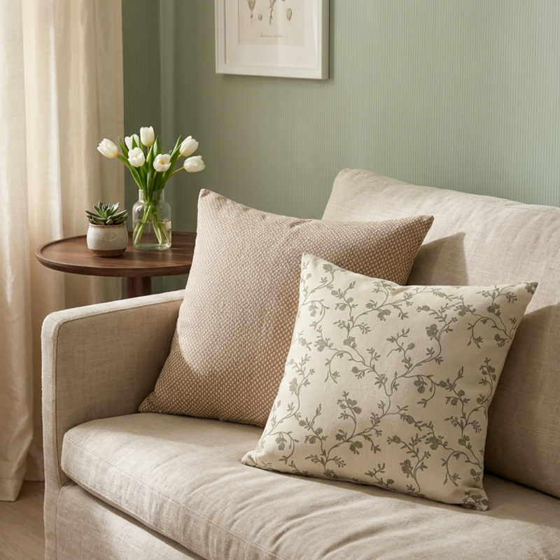 Britt Bengoechea Print Linen Cotton Pillow Cover