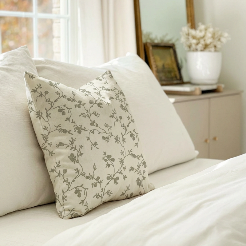 Britt Bengoechea Print Linen Cotton Pillow Cover