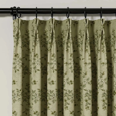 Sara Le Print Linen Cafe Curtains Pleated -TWOPAGES