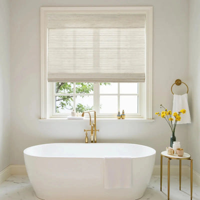 Natural Ramie Bamboo Woven Shade - Wall White -TWOPAGES CURTAINS