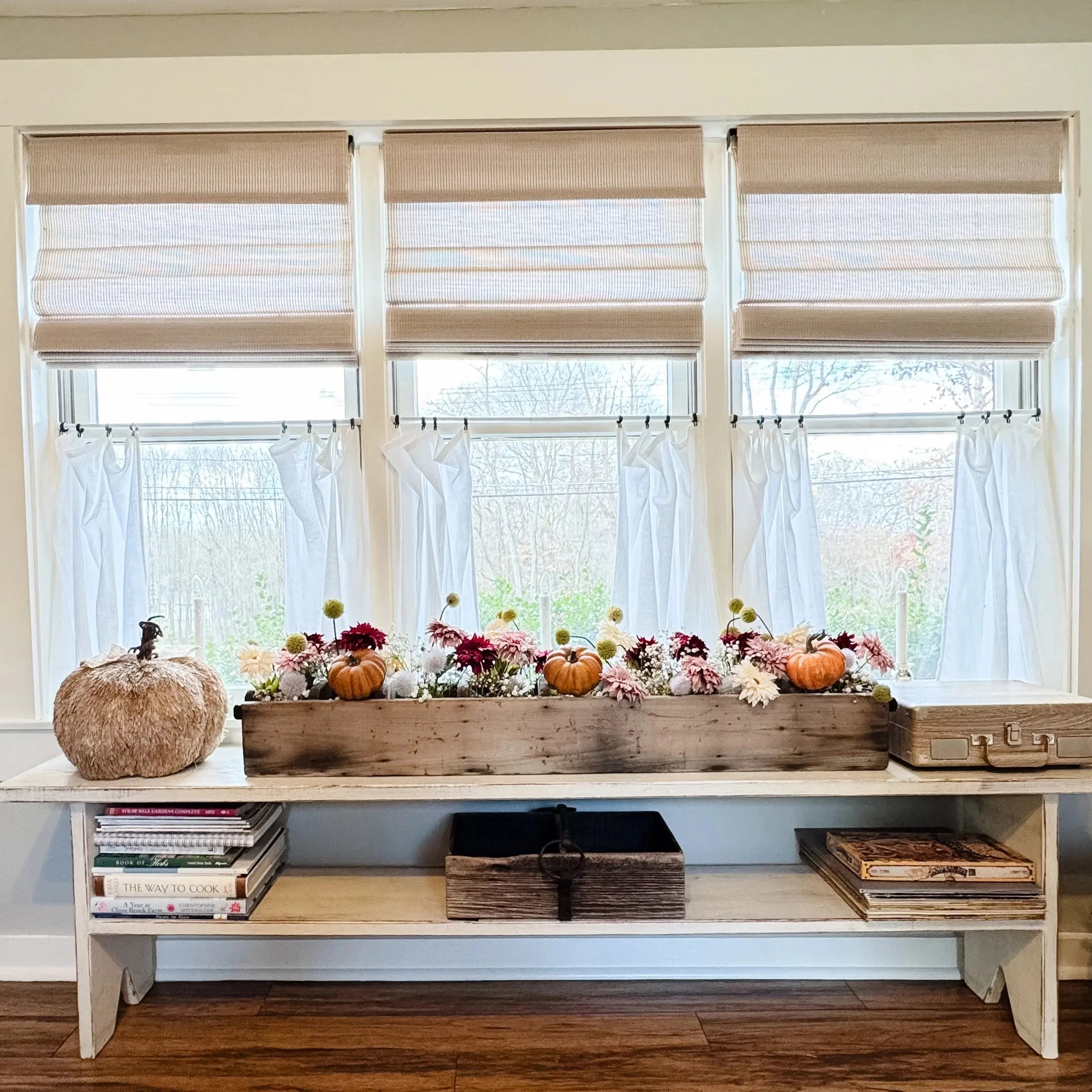 Sybil Bamboo Roman Shade Cordless- -TWOPAGES CURTAINS