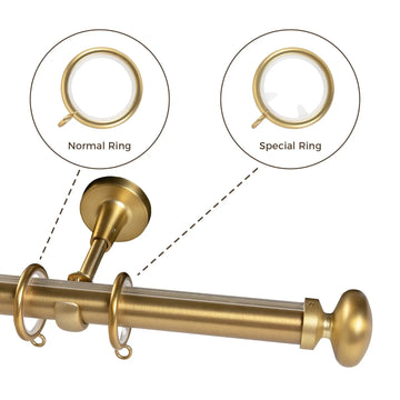 Arno Single Decorative Curtain Rod -TWOPAGES