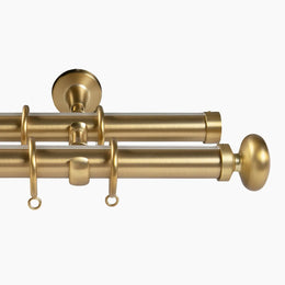 Arno Double Decorative Curtain Rod with Rings -TWOPAGES