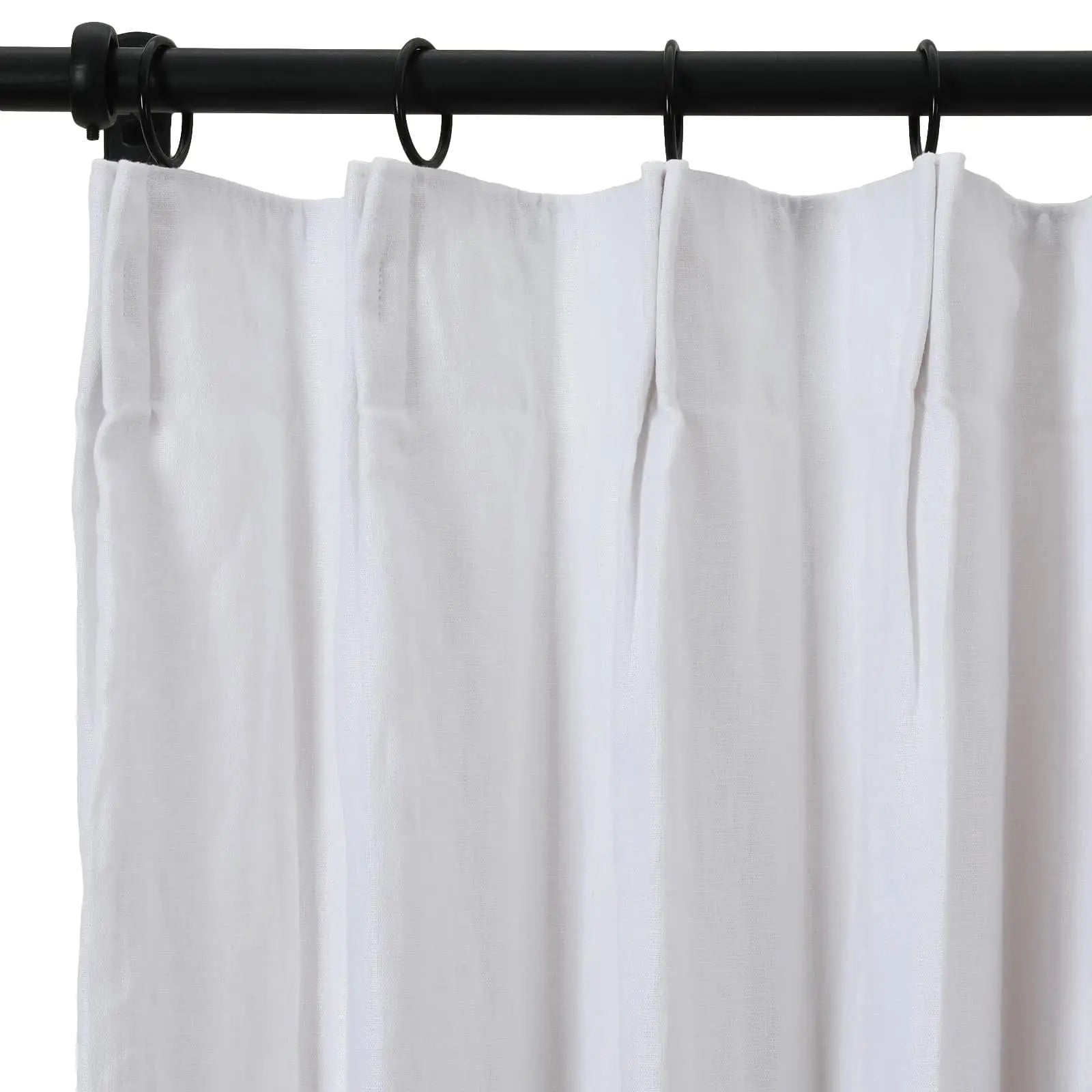 TWOPAGES Patti Belgian Flax Linen Pleated Curtain
