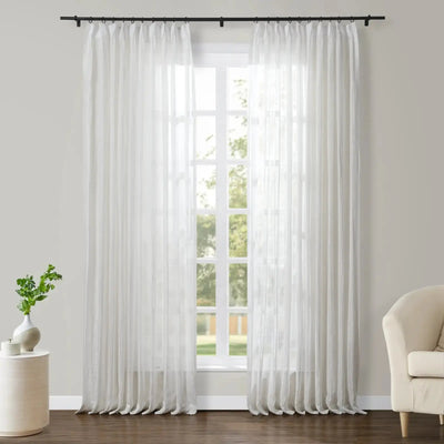 Joy 100% Linen Sheer Curtain Pleated TWOPAGES