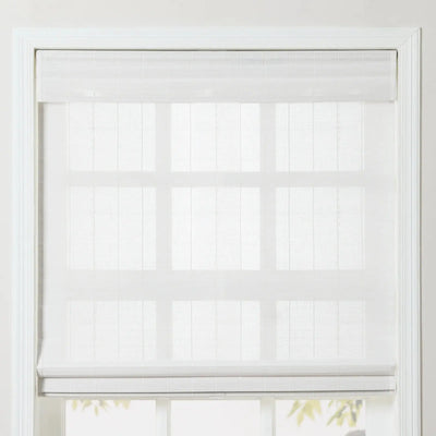 Sybil Bamboo Roman Shade - White TWOPAGES CURTAINS